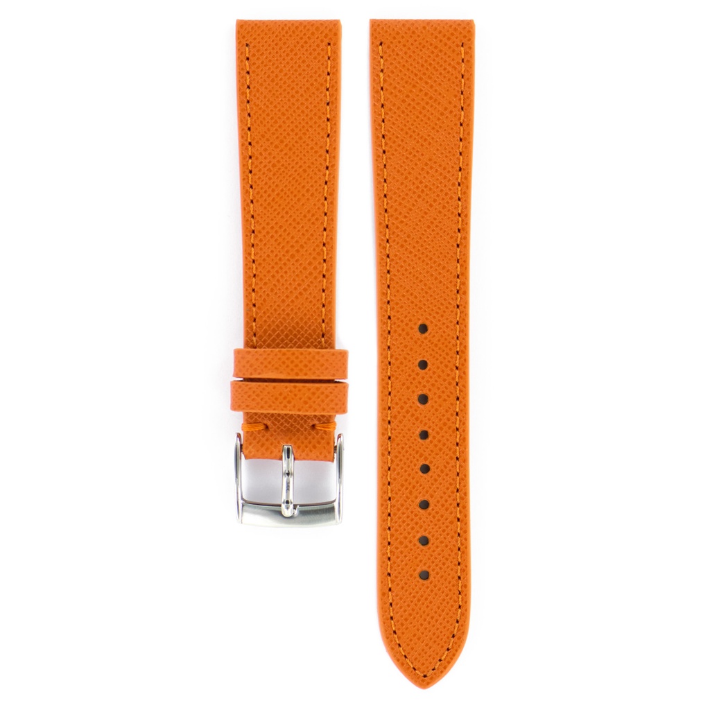 Strap - Bracelet Veau grainé Orange