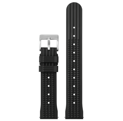 Strap - Bracelet Hydro Caoutchouc noir - 20mm